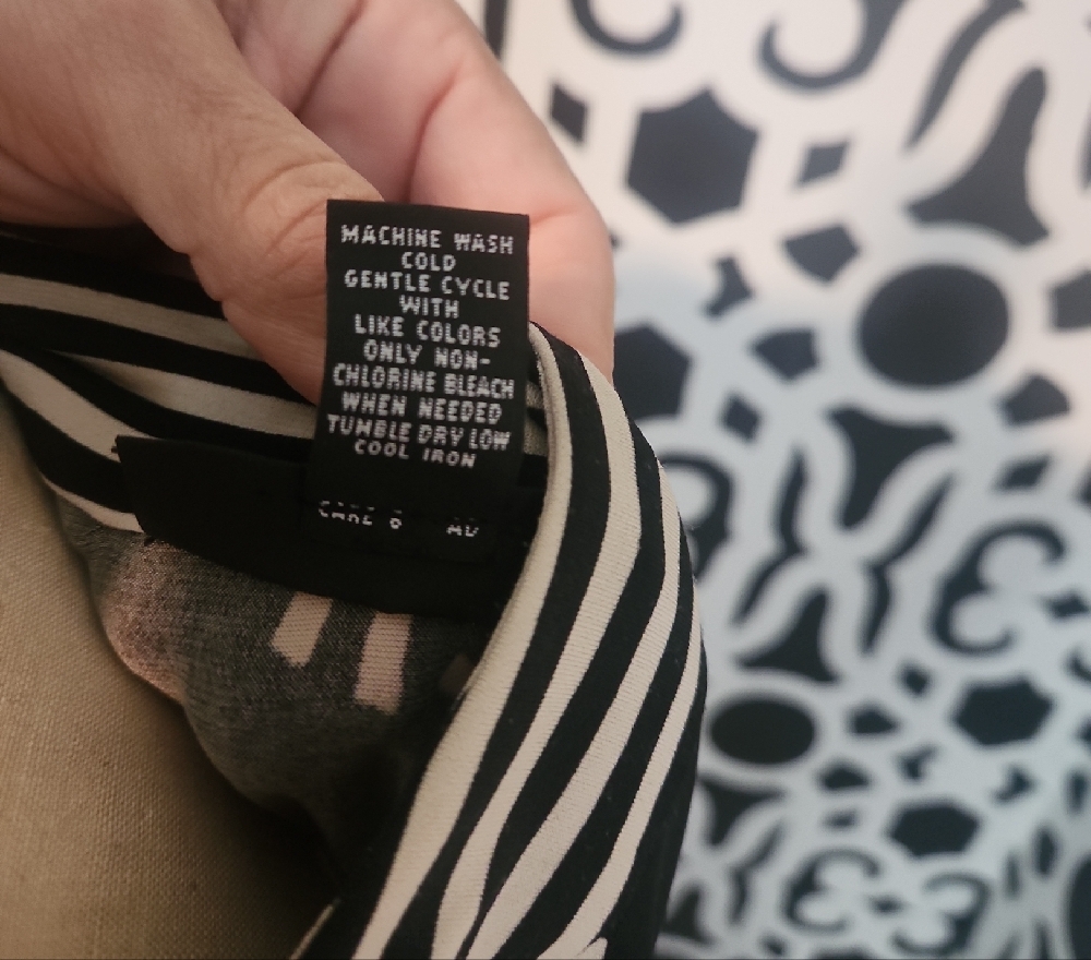 Alfani Black and White Geometric Wrap Dress - Picture 3 of 10